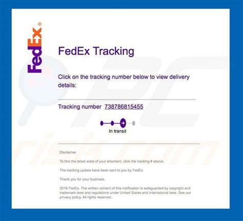 fedex sample tracking number.